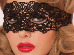 QUEEN LINGERIE - ANTIFAZ DE ENCAJE NEGRO