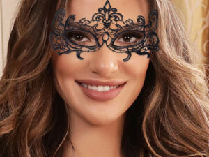 QUEEN LINGERIE - ANTIFAZ DE ENCAJE NEGRO MODELO 3