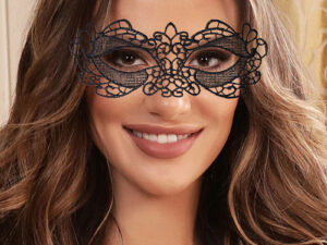QUEEN LINGERIE - ANTIFAZ DE ENCAJE NEGRO MODELO 4