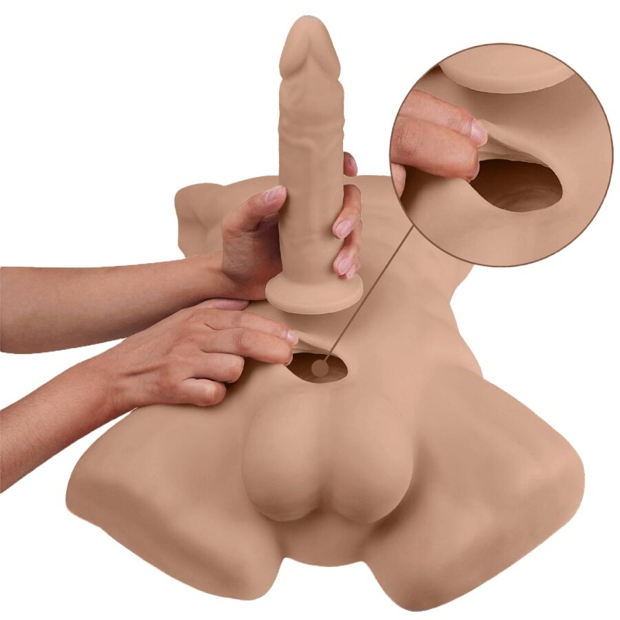 SILEXD - APOLLO L TORSO REALÍSTICO MASCULINO CARAMELO - Imagen 6