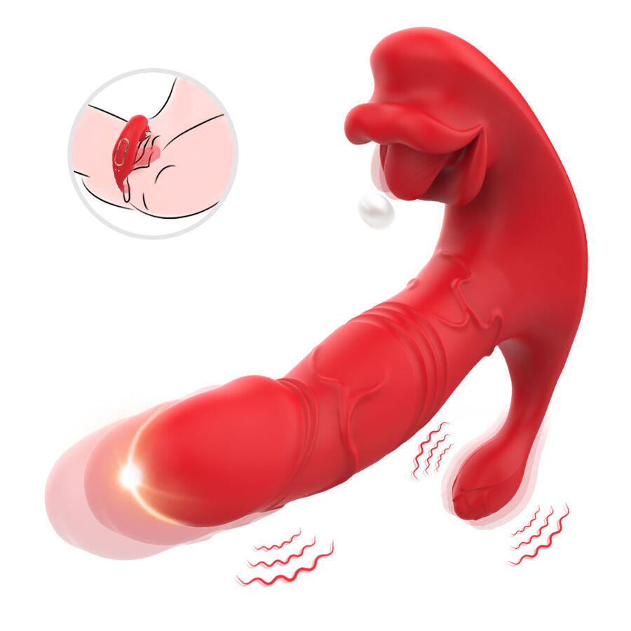 ARMONY - VIBRADOR ANAL PANTY ESTIMULADOR PUNTO C Y G CONTROL REMOTO ROJO - Imagen 5