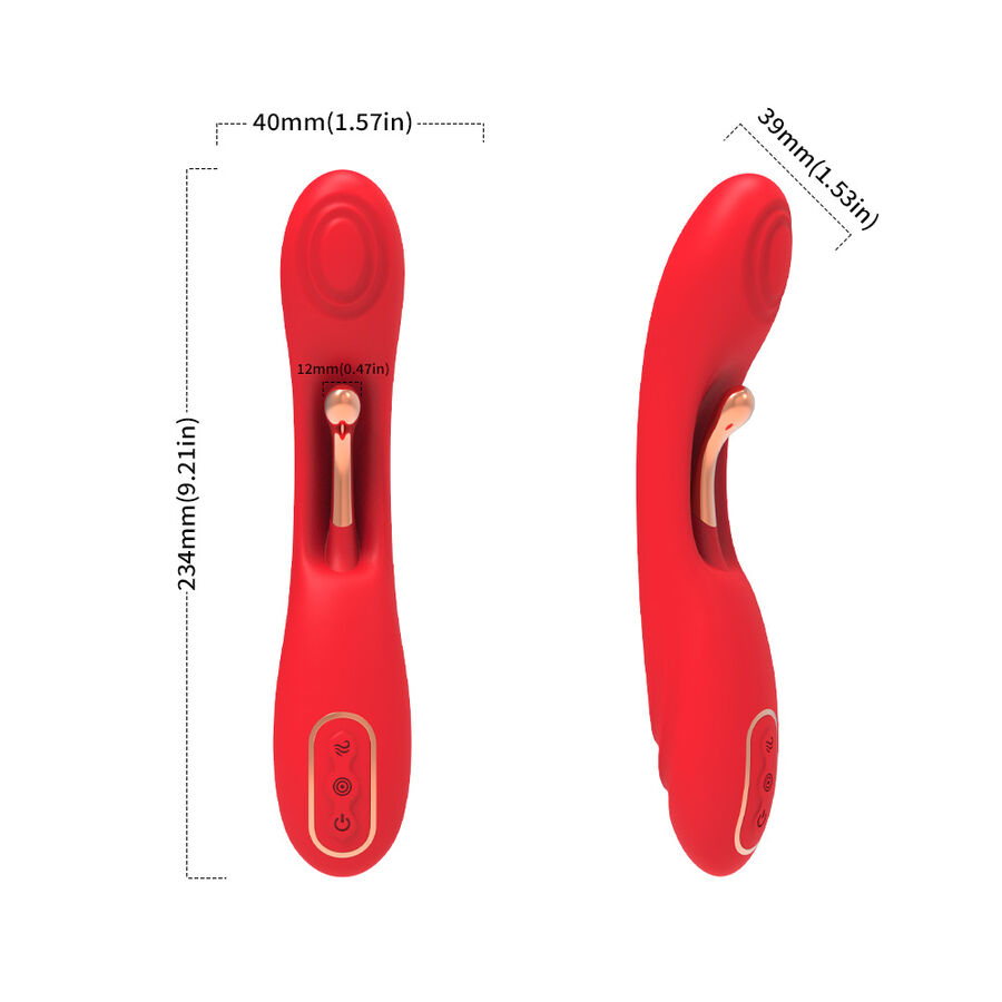 ARMONY - VIBRADOR CON LENGUA OSCILANTE ROJO - Imagen 2