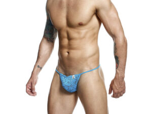 MOB - TANGA DE ENCAJE AQUA TALLA S/M