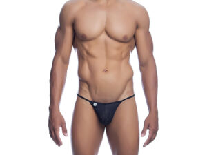 MOB - V-STRING DE MICROFIBRA NEGRA TALLA S/M