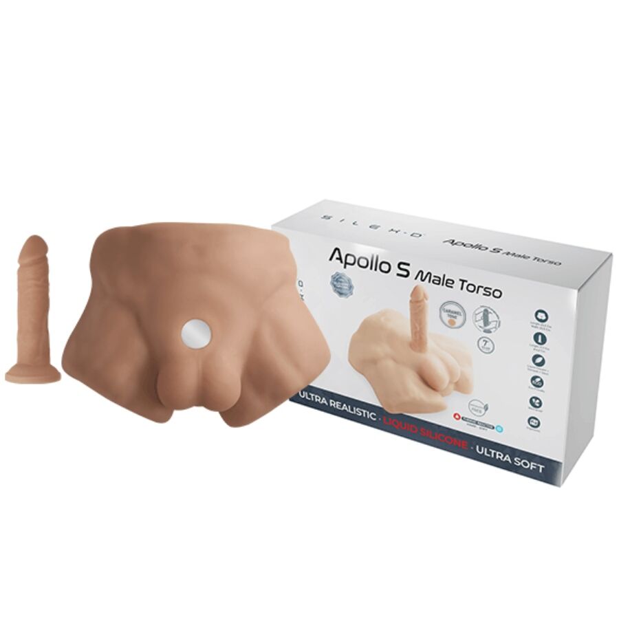 SILEXD - APOLLO S TORSO BAJO REALÍSTICO MASCULINO CARAMELO - Imagen 2