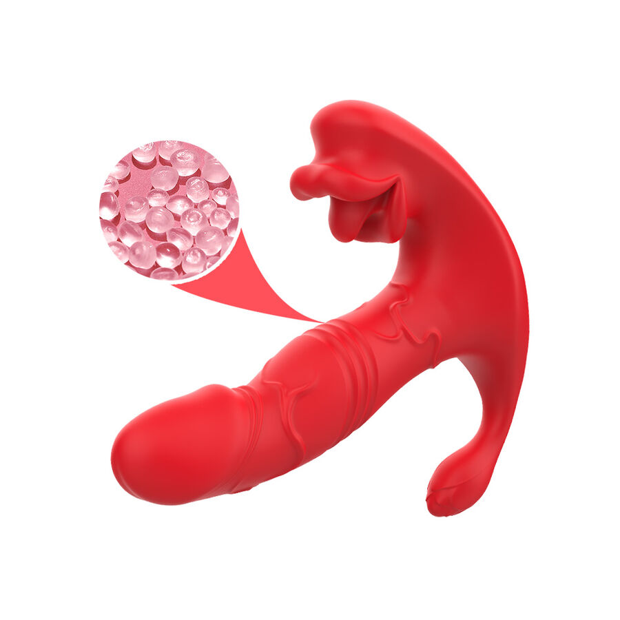 ARMONY - VIBRADOR ANAL PANTY ESTIMULADOR PUNTO C Y G CONTROL REMOTO ROJO - Imagen 7