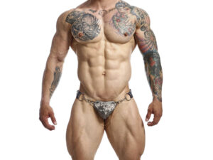 MOB - DNGEON JOCKSTRAP A PRESIÓN GRIS TALLA ÚNICA