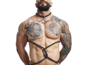 MOB - DNGEON CUERDA NEGRA CON ANILLO PARA EL PENE