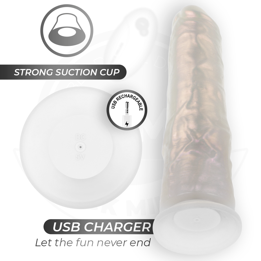 COCK MILLER - DILDO SILICONA 20,5 CM , LUCES Y VIBRACIÓN CON CONTROL REMOTO - Imagen 6