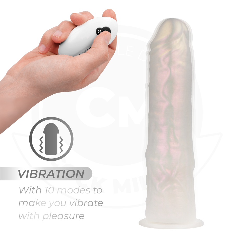 COCK MILLER - DILDO SILICONA 20,5 CM , LUCES Y VIBRACIÓN CON CONTROL REMOTO - Imagen 3