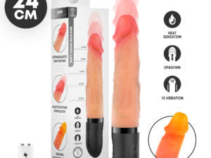 MR INTENSE - JEAN VIBRADOR UP&DOWN SILICONA CON EFECTO CALOR 24 CM -Ø- 3.8 CM