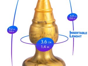 SILEXD - GOLDY PLUG ANAL FANTASY SILICONA LIQUIDA TERMOREACTIVO ORO 9.2 CM