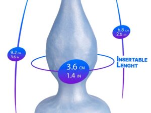 SILEXD - DIAMOND PLUG ANAL FANTASY SILICONA LIQUIDA TERMOREACTIVO AZUL PERLA 9.2 CM