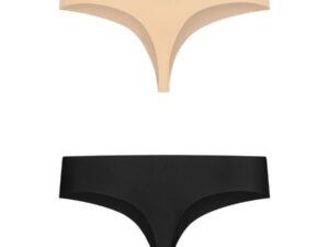 BYE-BRA - PACK 2 TANGAS INVISIBLES BEIGE Y NEGRO TALLA S