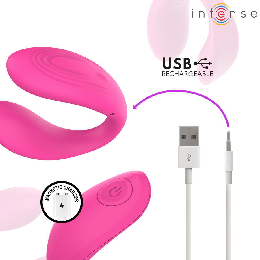 INTENSE - NORA ESTIMULADOR DE PINZA CON VIBRACIÓN ROSA - Imagen 5