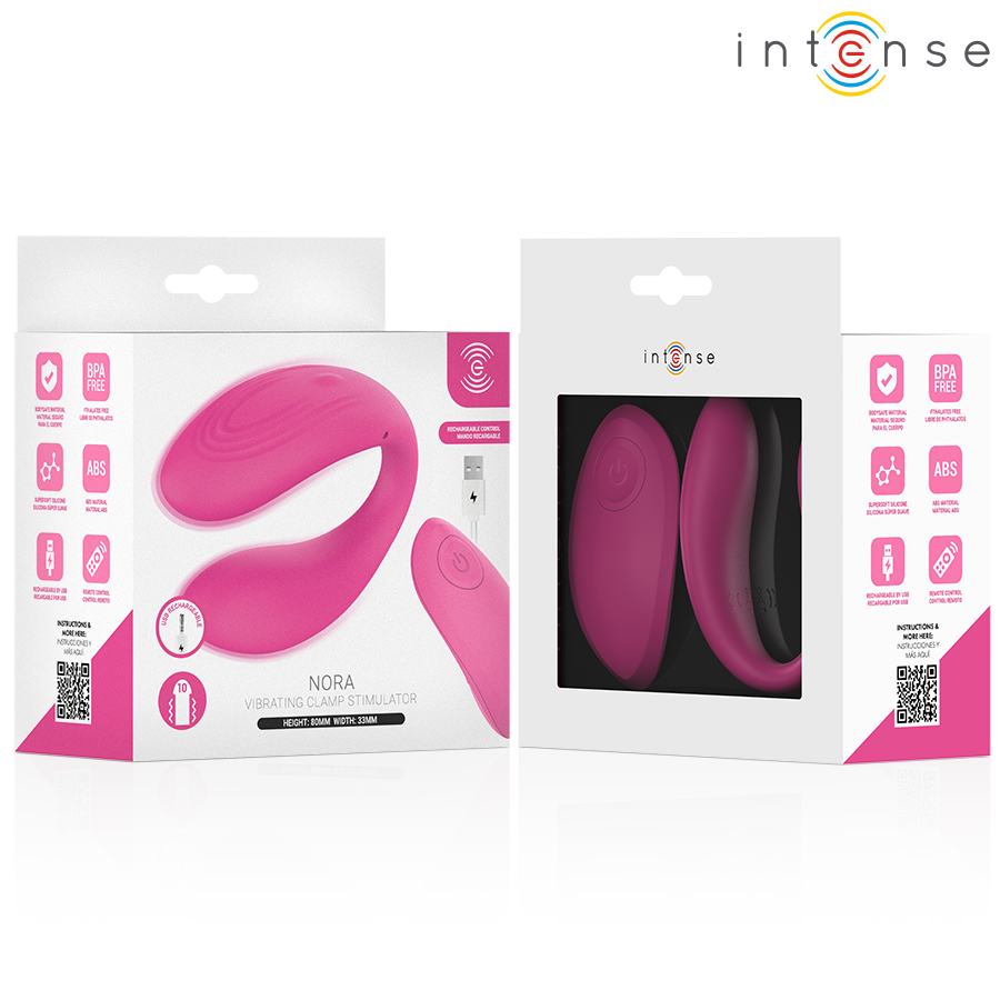 INTENSE - NORA ESTIMULADOR DE PINZA CON VIBRACIÓN ROSA - Imagen 3