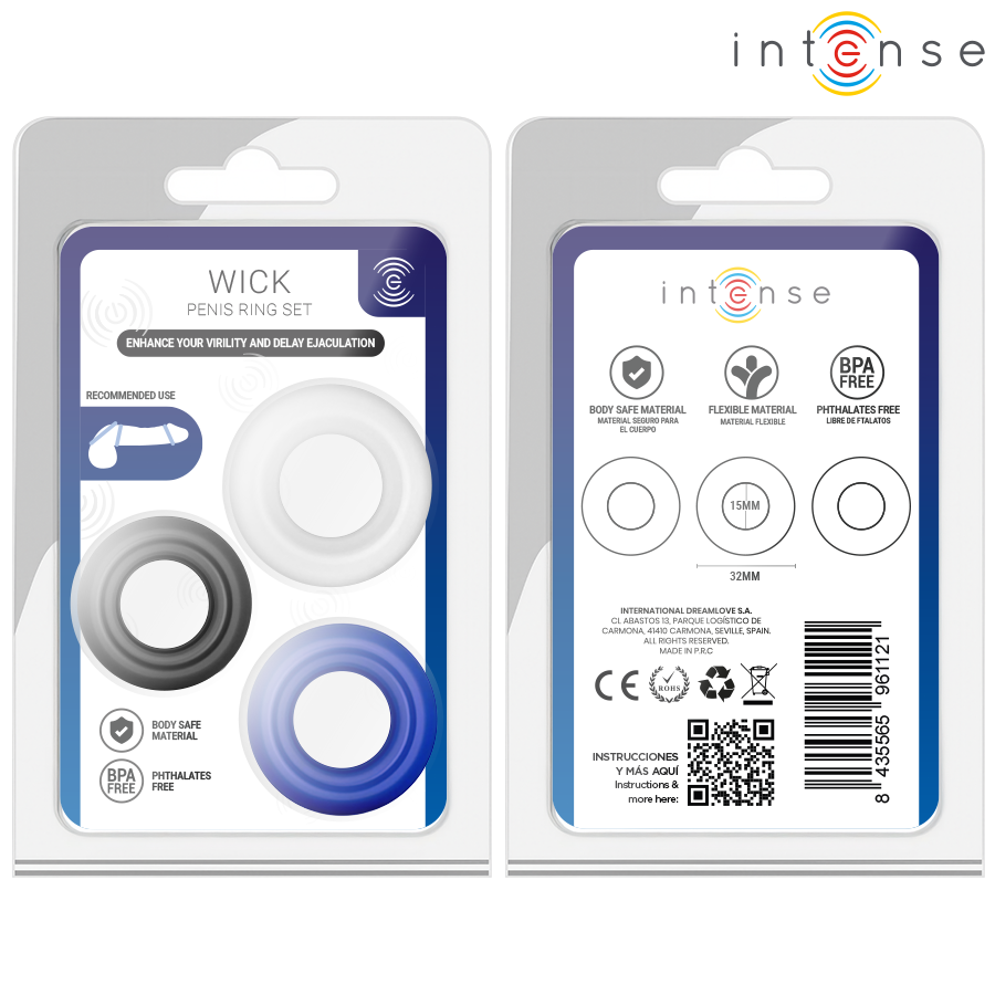 INTENSE - WICK SET DE 3 ANILLOS VARIOS COLORES - Imagen 4