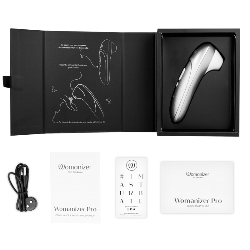 WOMANIZER - PRO VIBRANT ESTIMULADOR DE CLÍTORIS GRIS PLATA - Imagen 3