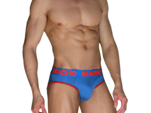MACHO - MCH005 SLIP CLÁSICO AZULÓN + ROJO S