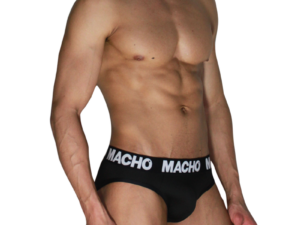 MACHO - MCH007 SLIP CLÁSICO NEGRO + NEGRO S