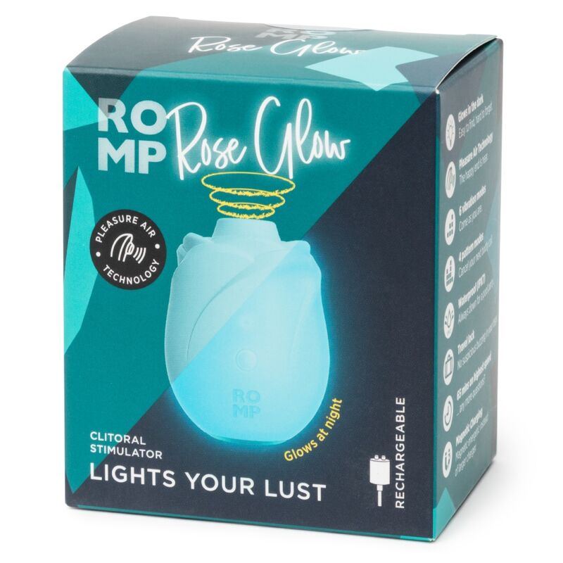 ROMP - ROSE GLOW SUCCIONADOR DE CLÍTORIS BRILLANTE EN LA OSCURIDAD - Imagen 7