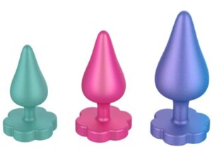 ROMP - LUSTER KIT DE ENTRENAMIENTO ANAL S/M/L CON BASE EN FORMA DE FLOR
