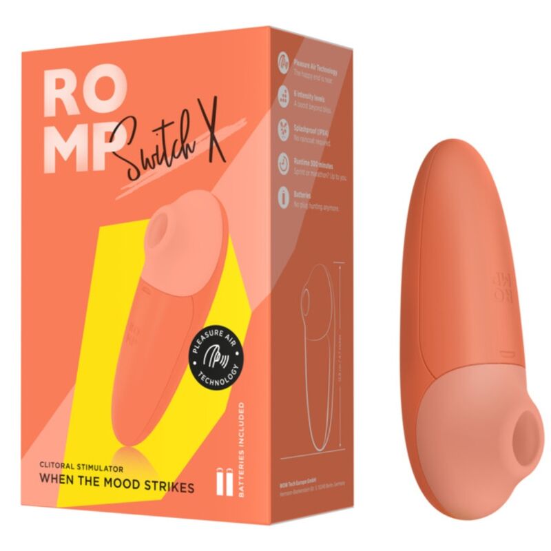 ROMP - SWITCH X ESTIMULADOR DE CLÍTORIS 6 NIVELES NARANJA - Imagen 5