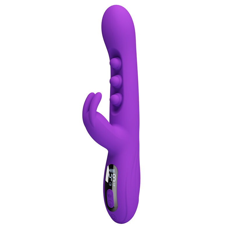 PRETTY LOVE - SABIEN VIBRADOR RABBIT CON ESTIMULACIÓN POR GOLPETEOS Y LED MORADO - Imagen 5