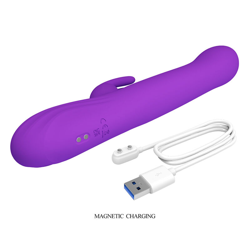 PRETTY LOVE - SABIEN VIBRADOR RABBIT CON ESTIMULACIÓN POR GOLPETEOS Y LED MORADO - Imagen 6