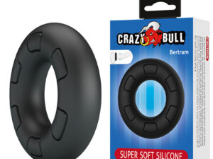 CRAZY BULL - BERTRAM ANILLO PARA PENE SUPER SOFT SILICONA NEGRO
