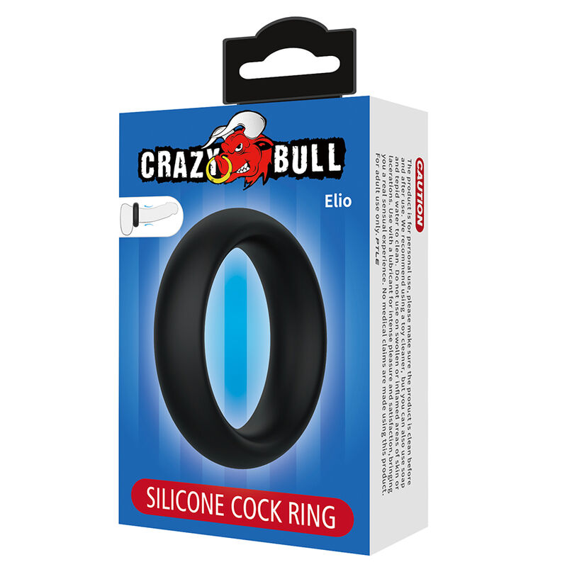 CRAZY BULL - ELIO ANILLO PARA PENE SILICONA NEGRO - Imagen 5