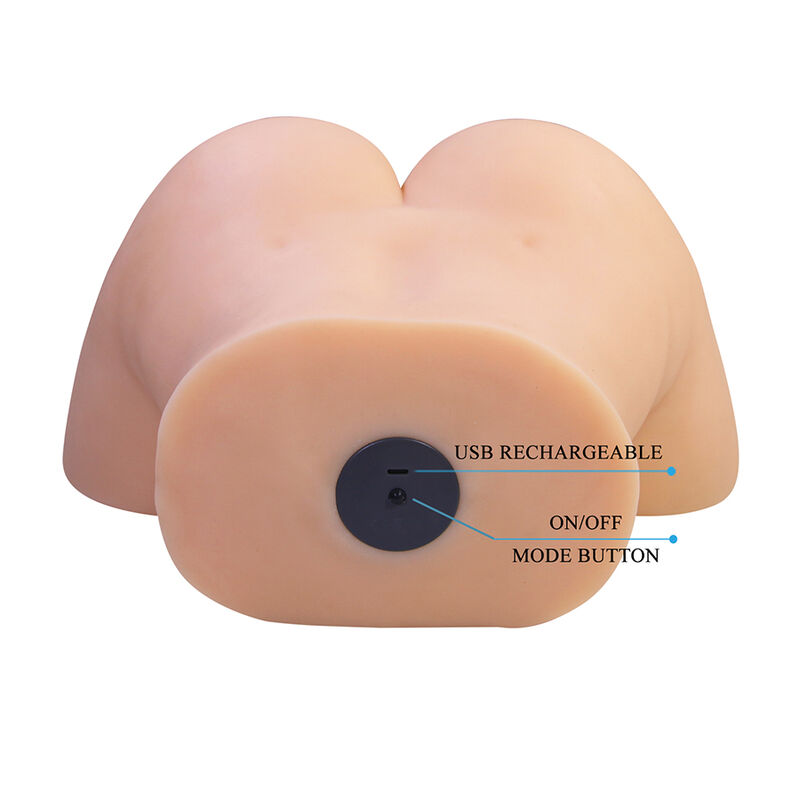 CRAZY BULL - LIORA MASTURBADOR VAGINAL Y ANAL DOBLE XXL CON VIBRACIÓN - Imagen 5