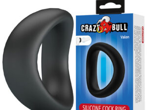 CRAZY BULL - VALEN ANILLO PARA PENE ERGONÓMICO SILICONA NEGRO
