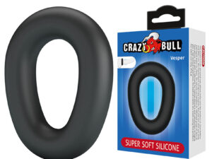 CRAZY BULL - VESPER ANILLO PARA PENE SUPER SOFT SILICONA NEGRO