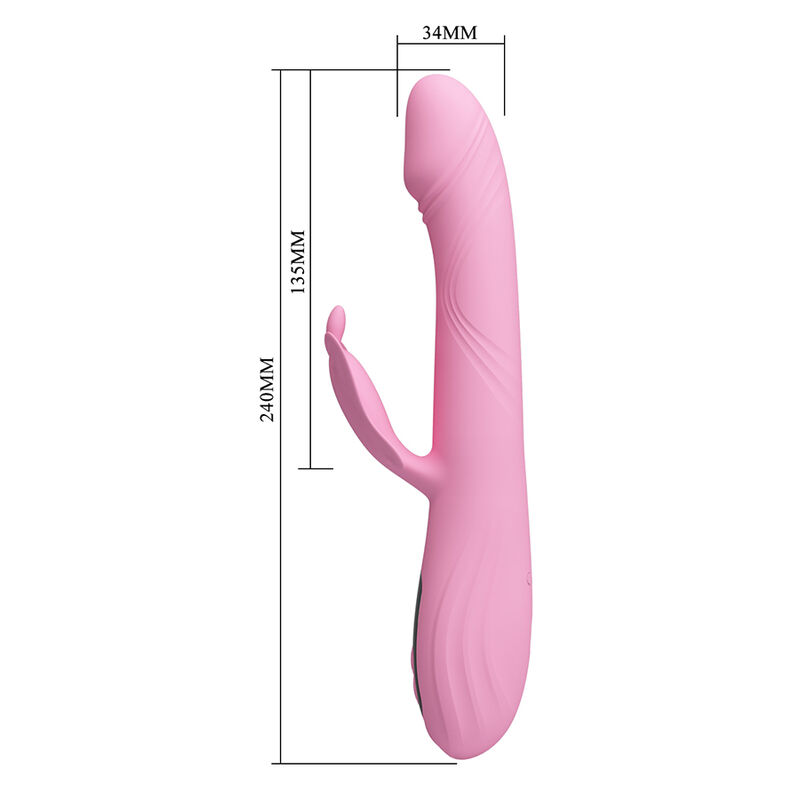 PRETTY LOVE - BELLA VIBRADOR RABBIT CON ESTIMULACIÓN MARIPOSA Y LED ROSA - Imagen 5