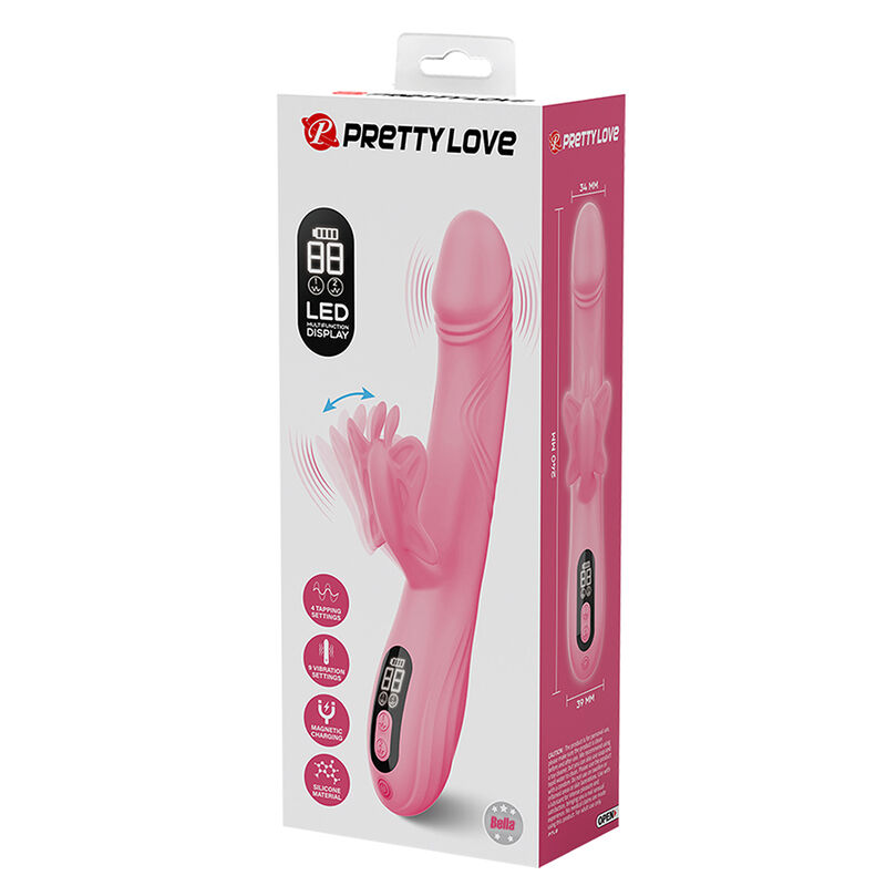 PRETTY LOVE - BELLA VIBRADOR RABBIT CON ESTIMULACIÓN MARIPOSA Y LED ROSA - Imagen 7