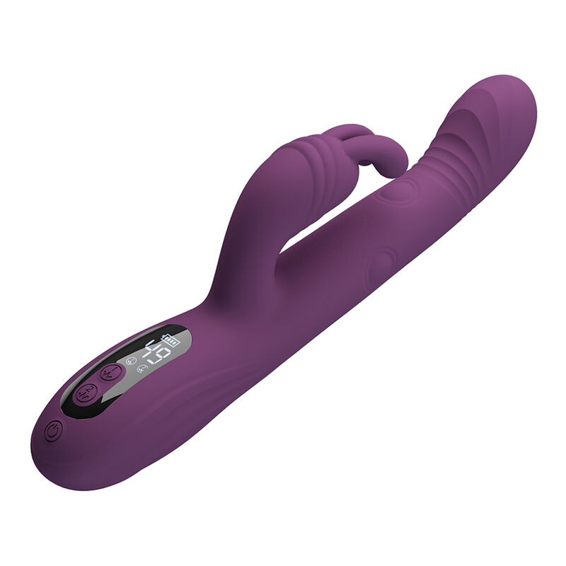 PRETTY LOVE - DEE VIBRADOR RABBIT MULTIFUNCIÓN OSCILANTE Y PERCUTOR MORADO - Imagen 3