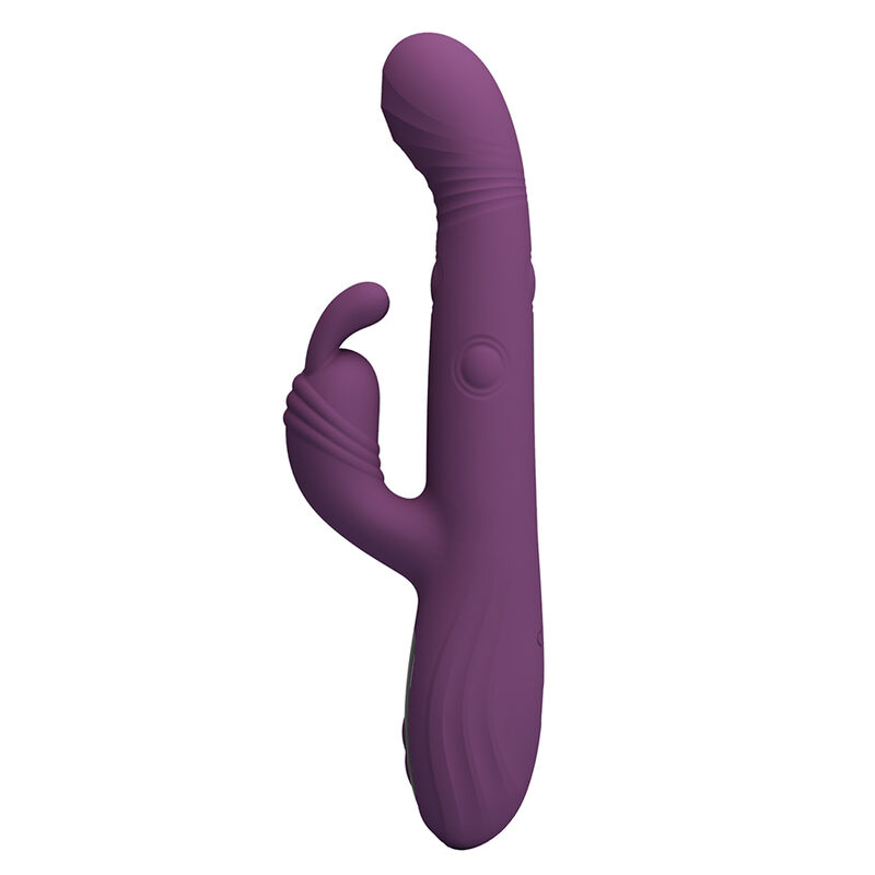 PRETTY LOVE - DEE VIBRADOR RABBIT MULTIFUNCIÓN OSCILANTE Y PERCUTOR MORADO - Imagen 4