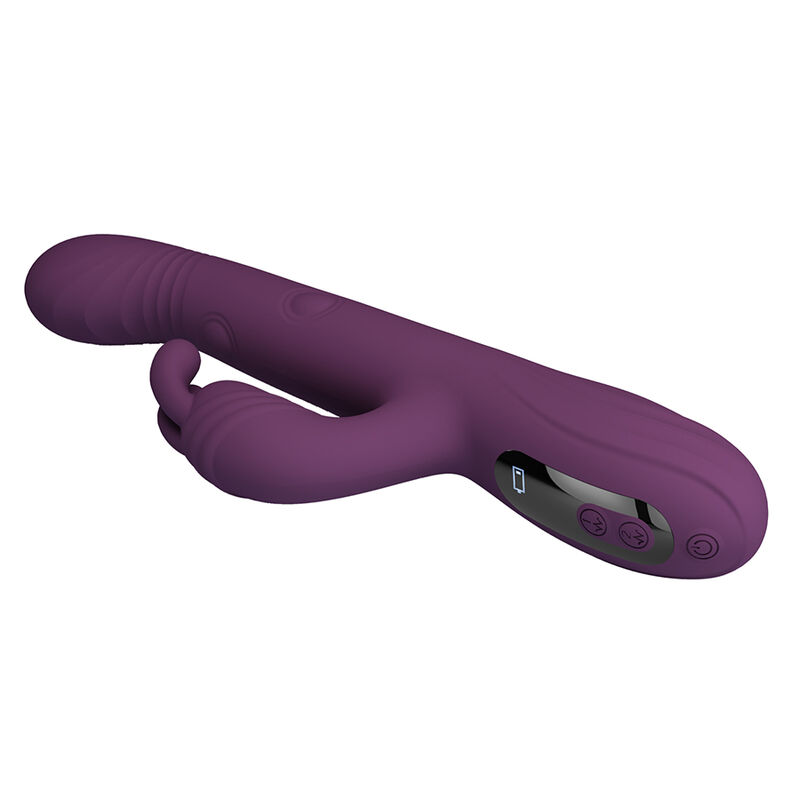 PRETTY LOVE - DEE VIBRADOR RABBIT MULTIFUNCIÓN OSCILANTE Y PERCUTOR MORADO - Imagen 5
