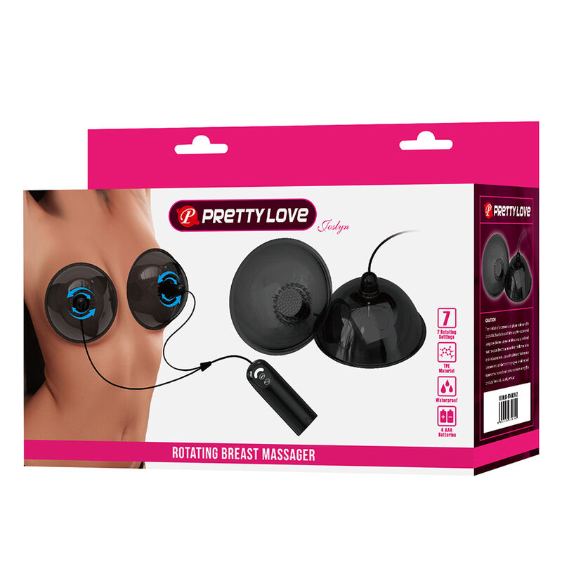 PRETTY LOVE - ESTIMULADOR DE PEZONES GIRATORIO CON SUCCIÓN NEGRO - Imagen 2