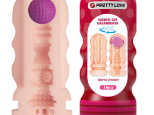 PRETTY LOVE - FLORA MASTURBADOR VAGINA CON VENTOSA Y TEXTURAS INTERNAS