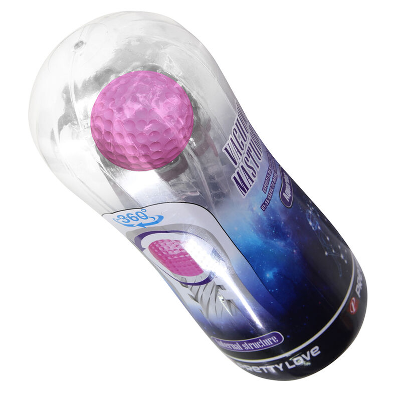 PRETTY LOVE - MASTURBADOR CUP 360º TEXTURIZADO TRANSPARENTE - Imagen 3