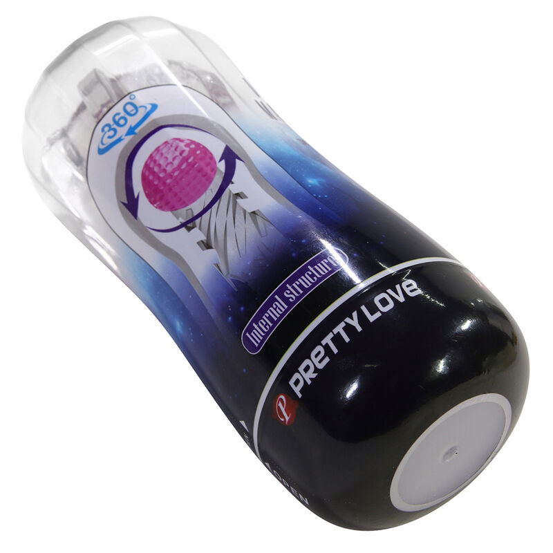 PRETTY LOVE - MASTURBADOR CUP 360º TEXTURIZADO TRANSPARENTE - Imagen 5