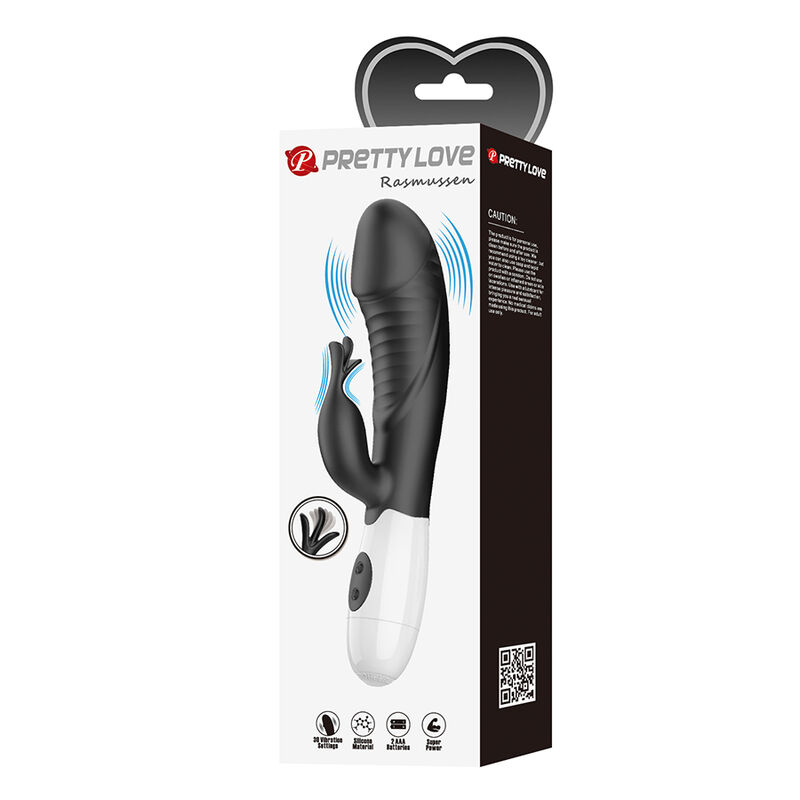 PRETTY LOVE - ROGUE MUSE VIBRADOR RABBIT 30 FUNCIONES NEGRO - Imagen 7