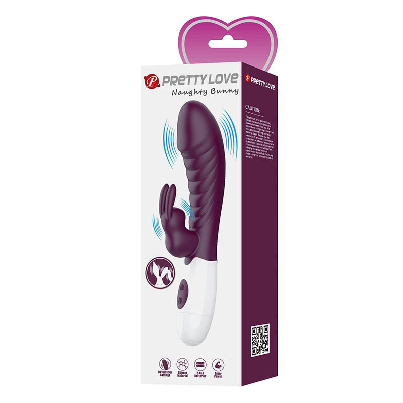 PRETTY LOVE - NAUGHTY BUNNY VIBRADOR RABBIT 30 FUNCIONES MORADO - Imagen 5