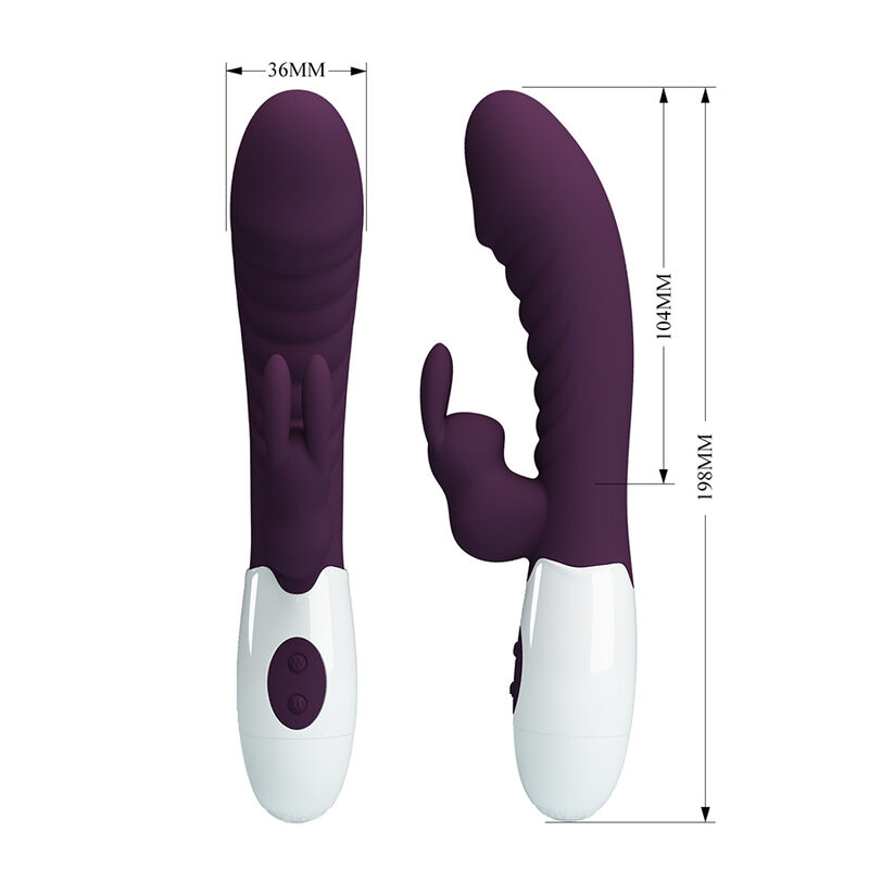 PRETTY LOVE - NAUGHTY BUNNY VIBRADOR RABBIT 30 FUNCIONES MORADO - Imagen 9