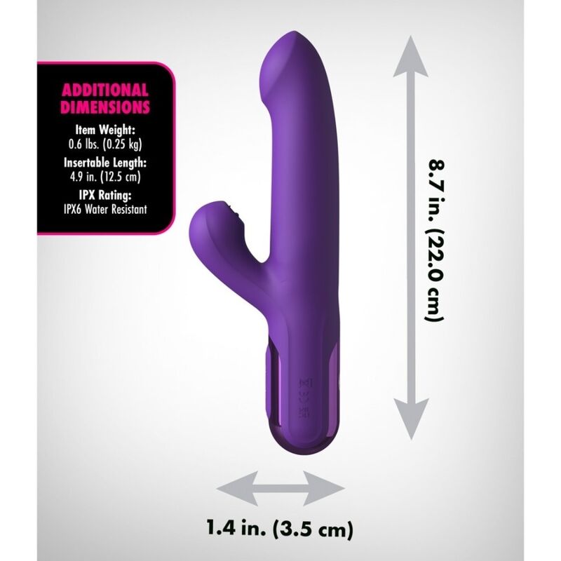 FANTASY FOR HER - VIBRADOR RABBIT SUPER SONIX THRUSTER MORADO - Imagen 3