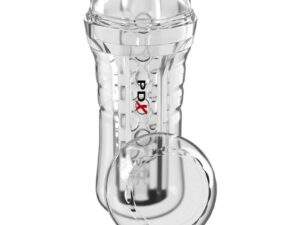 PDX ELITE - MASTURBADOR TRANSPARENTE VIEWTUBE PLUS SEE-THRU EZ-GRIP 21 CM