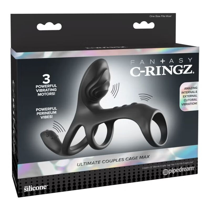 FANTASY C-RINGZ - ANILLO VIBRADOR PARA PAREJAS ULTIMATE COUPLES CAGE MAX 19.5 CM - Imagen 2