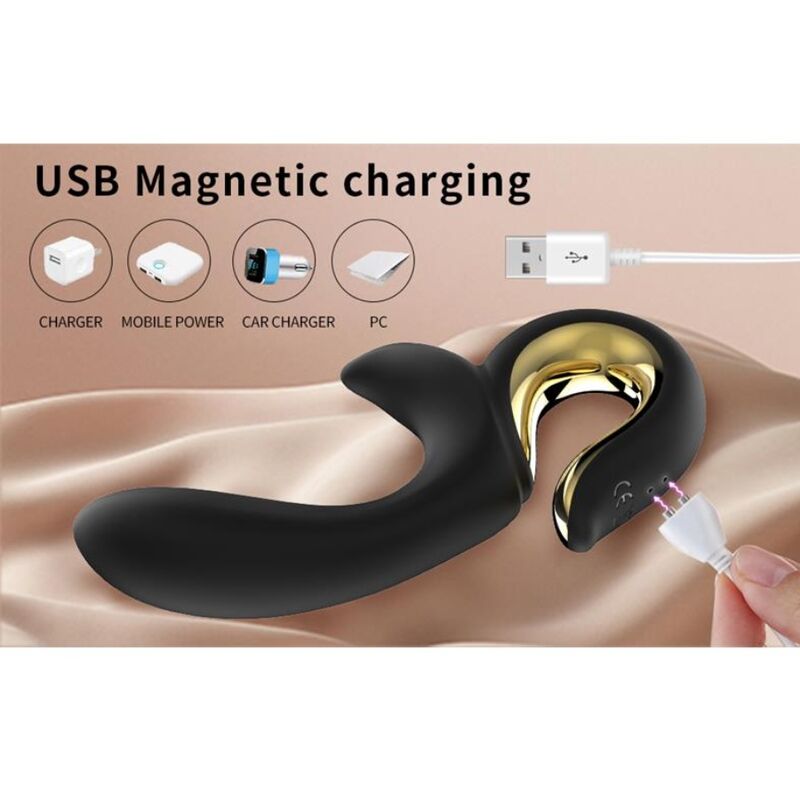 NALONE - LULU VIBRADOR RABBIT CON EMPUJE NEGRO - Imagen 4